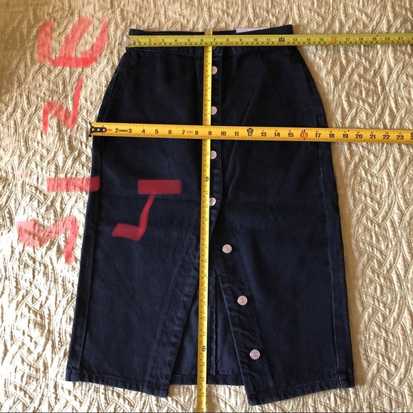 Topshop Denim Midi Skirt - Picture 6 of 6